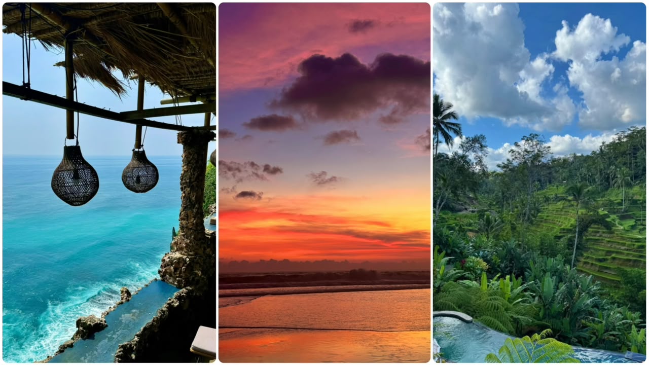 bali clifftop view, sunset and jungle view - best view in bali